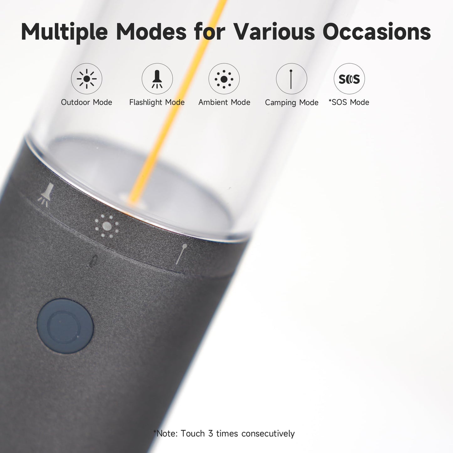 AUGE LIGHT 4-in 1 Portable Camping Lantern Rechargeable Camping Lights LED Flashlight with Hidden Hook SOS Mode Ultra-Long Life 35H Ambient Tent Lights for Household Essentials,Hiking,Camp,Outdoor