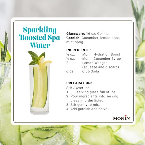 Monin - Hydration Boost and Drink Mix-in, Add Electrolytes & Minerals to Your Favorite Flavored Beverage (Hot or Cold), Dairy-Free, No Artificial Sweeteners, Gluten-Free (1 Liter + Pump)