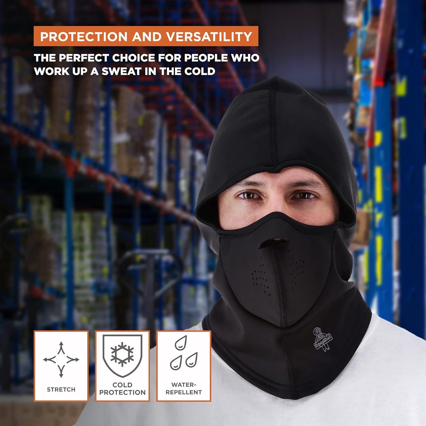 RefrigiWear Unisex Performance Balaclava – Waterproof, Windproof, Breathable Micro-Fleece Face Mask