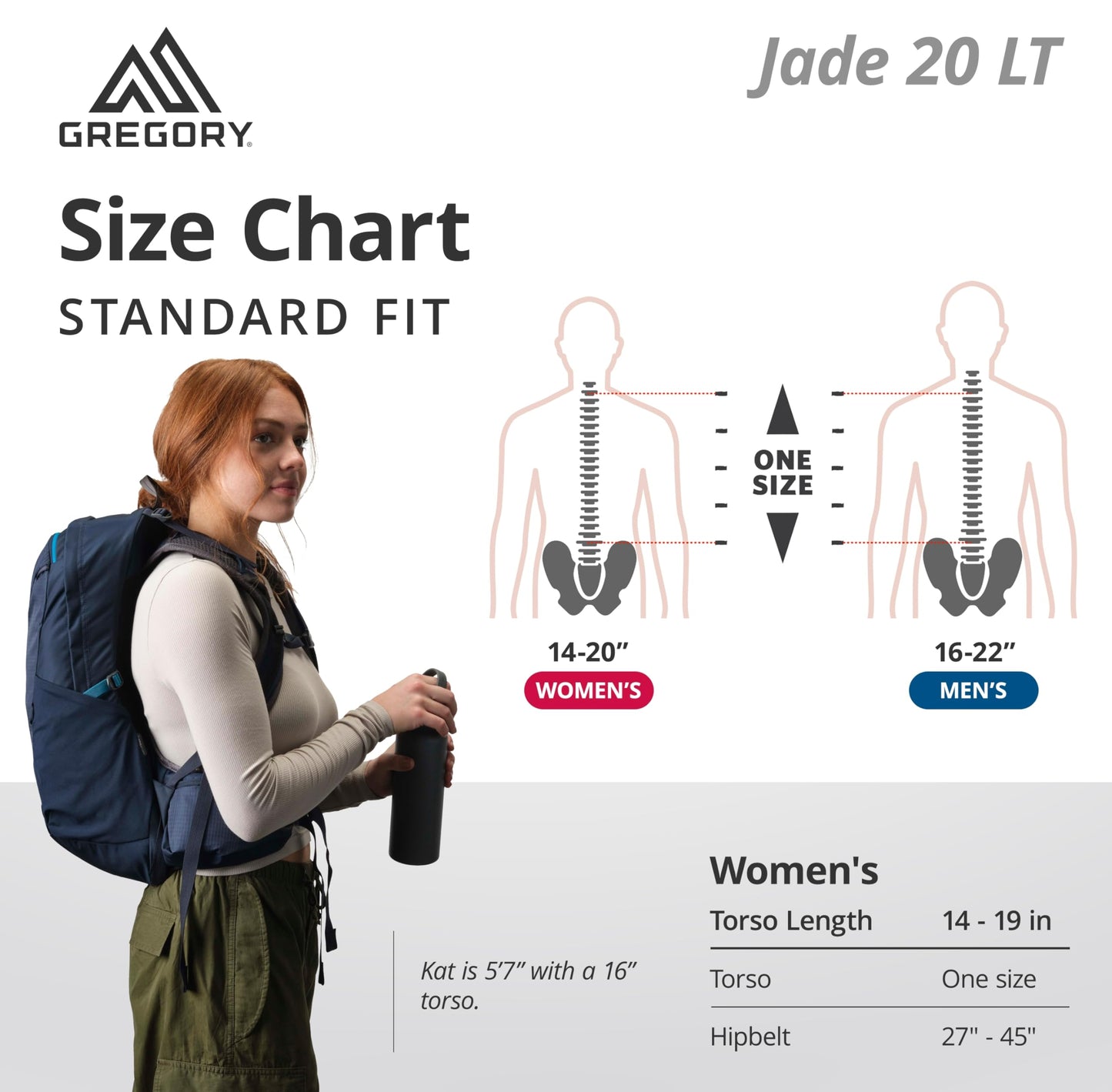Gregory Jade 20L Women's Day Hiking Backpack, Ventilated Backpanel, Built-In Hydration Attachment for Bladder (Reservoir Not Included), One Size Fits All, Ruby Red