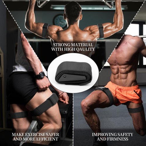 ROSYQUARZ Booty Bands, Blood Flow Restriction Bands, Arm Bands Adjustable Gym Straps for Occlusion Training, Help Increase Muscle Mass in Women & Men Without Heavy Weight Lifting (Black)
