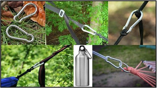 Branded Boards | 50 Pack and 100 Pack | Bulk Heavy Duty Carabiner Snap Clip Hooks |Black, Zinc and Stainless | Contractors, Gyms, Fitness Centers, Business, Industrial (8cm Black 50-Pack)