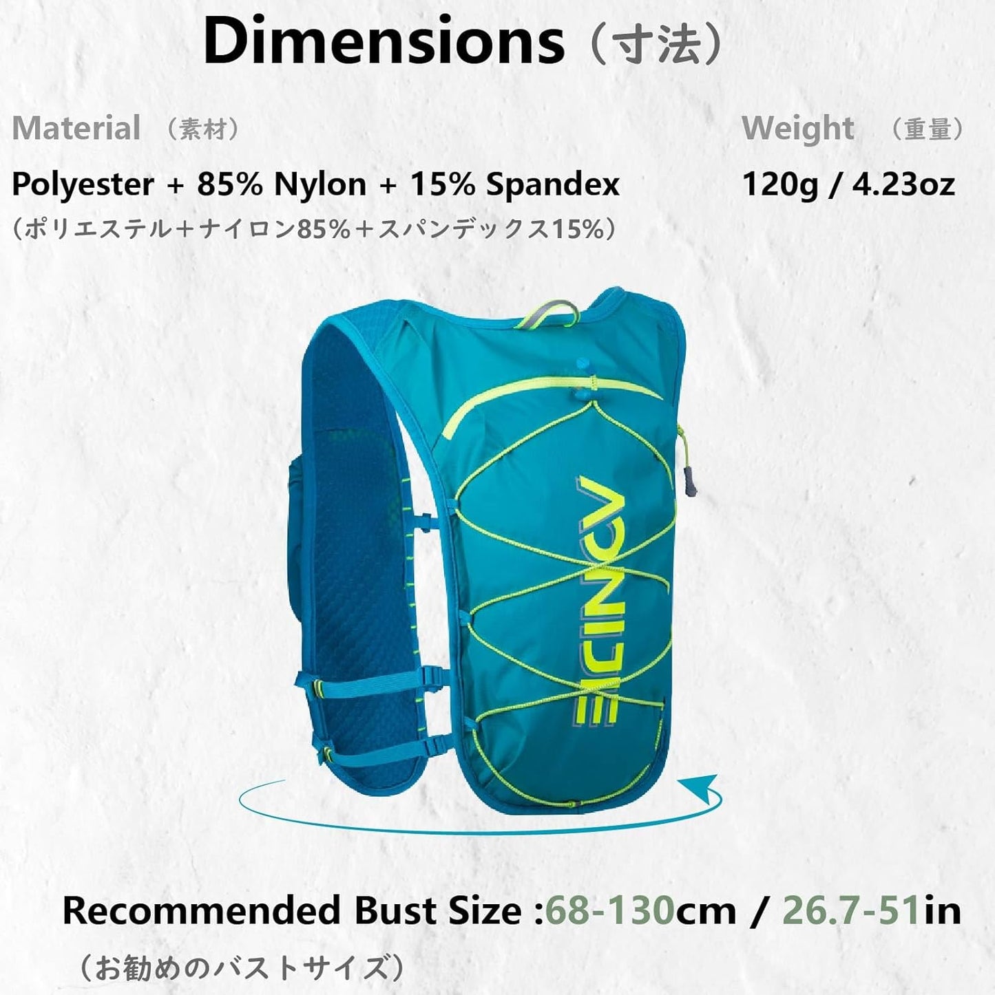 JEELAD Hydration Running Vest Backpack 5L for Men Women Jogging Hiking Marathon Racing Cycling Outdoor