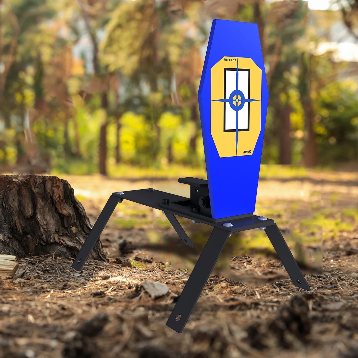 Atflbox 3/8'' AR500 Auto Reset Target, 13x6 inch Classic Popper Steel Shooting Target for Shooting Range, Suitable for Pistol, Rifle, Handgun, Shotgun, Rimfire