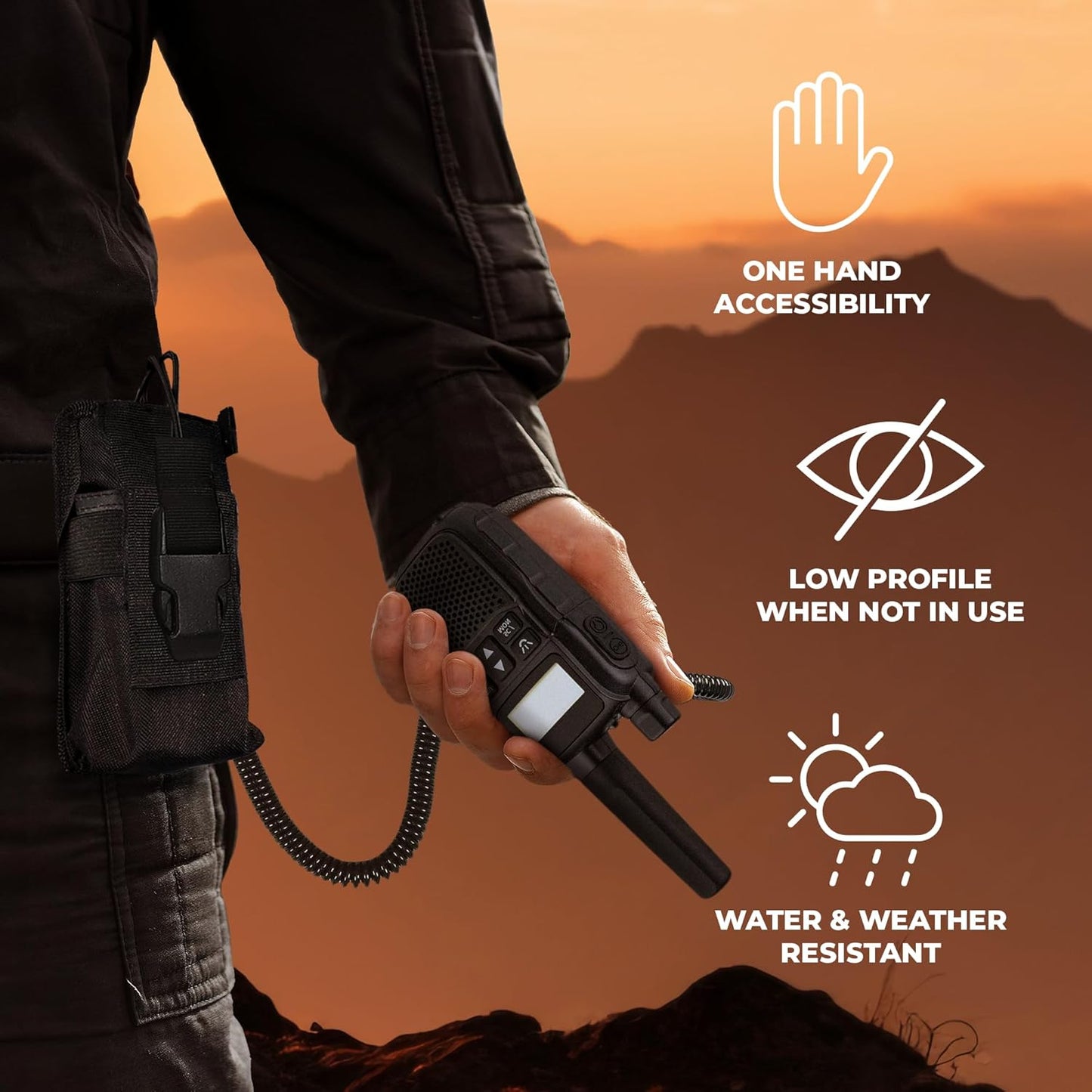StrapPack Clip-On Pouch for Radio & GPS, Backpack Attachment for Hunters, First Responders, Public Safety, Hikers and Travelers