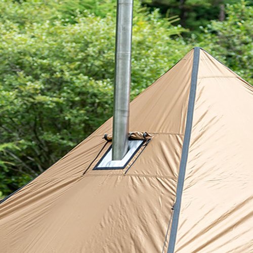 SoloWilder Stove Jack Kit for Tent Highly Flame-Retardant DIY Stove Jack for Hot Tent 9.4" x 9.4"