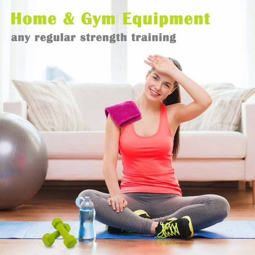 Saorzon Dumbbells Set of 2 Exercise Fitness Dumbbell for Home Gym Free Weights Hand Hex Dumb Bells Gray 1LB
