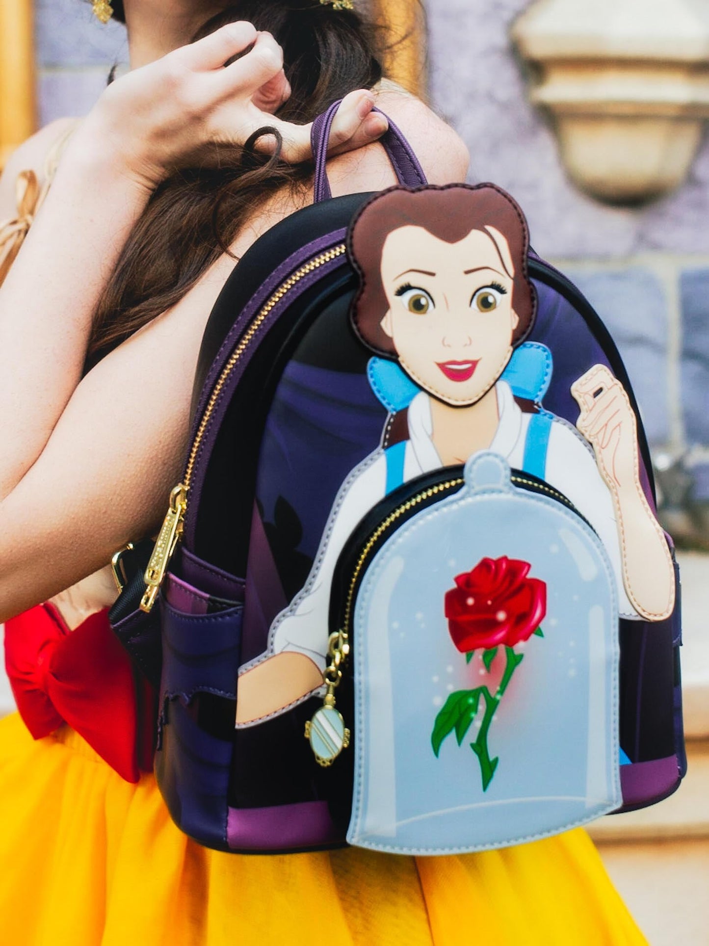Loungefly Beauty and the Beast Belle Enchanted Rose Mini Backpack Toyz N Fun Exclusive