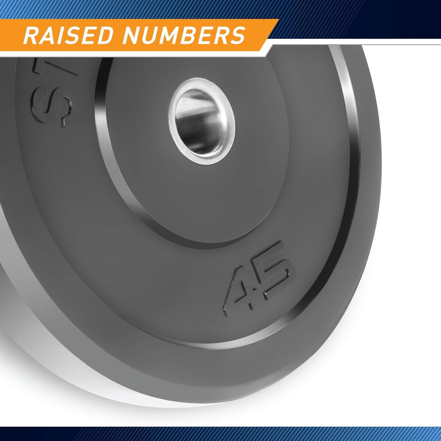 Olympic Rubber Bumper Weight Plates - 10 lb, 25 lb, 35 lb, 45 lb for Strength Training