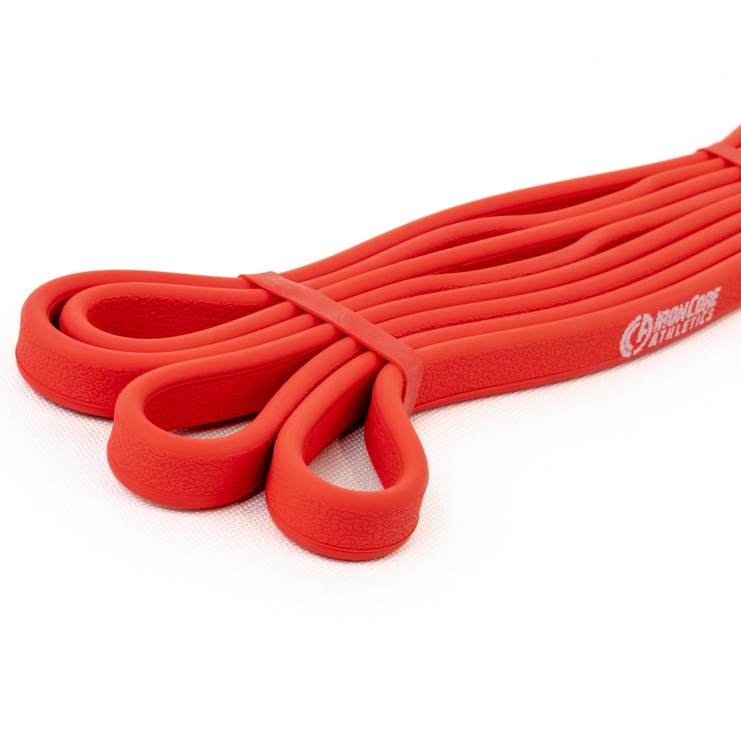 Iron Core Athletics Red Exercise Band - Premium Resistance Bands for Strength Training - 10-35lbs - Durable, Non-Slip Grip - Comfort Edge, Tested 30K Pulls