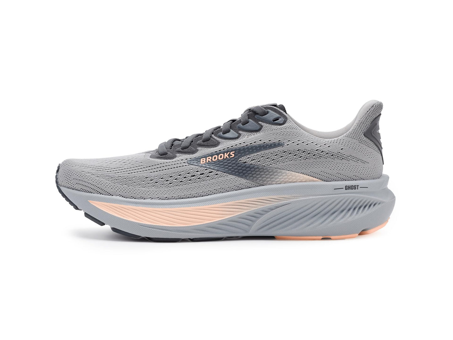 Brooks Women's Ghost 17 Alloy/Blackened Pearl/Peach 5.5 Medium