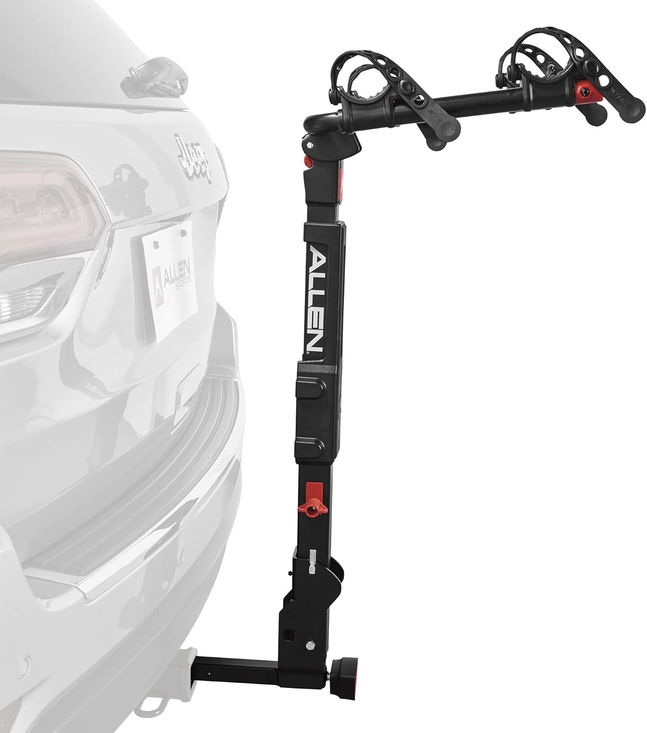 Allen Sports Deluxe 2-Bike Hitch Mount Rack - Heavy-Duty Silver/Black (Model 522RR)