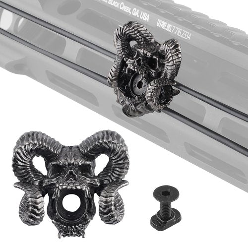ZBULAR Devil-Horn-G2 Pressure Switch Cable Guides Decorations That Make Your AR-Look Cool Compatible with M-LOK System, Flashlight Laser Wire Management Clips Cable Clips are Used to Route and Secure