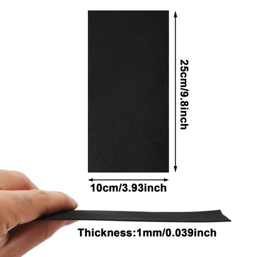 Shoe Sole Protectors 6 Pcs Self Adhesive Rubber Shoe Bottom Grip Pads 4 x 10 inch Black Noise Reduction Shoes Cushion for High-Heels Leather Shoes
