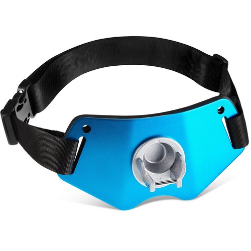 Leyndo Aluminum Fishing Belt Rod Holder Adjustable Fishing Fighting Waist Belt Padded Fishing Rod Waist, 1.8 in Inner Diameter(Blue)