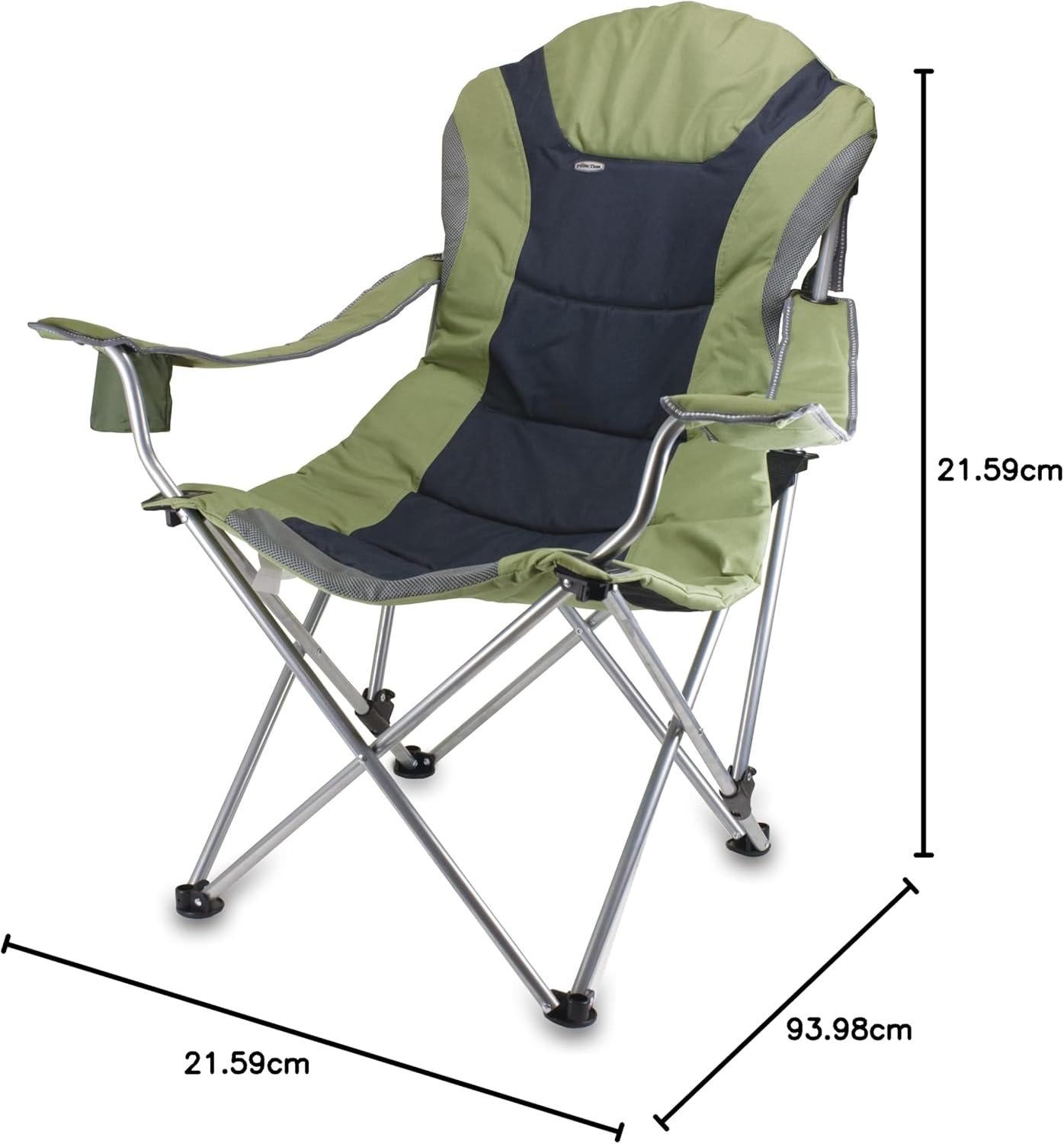 Picnic TIME Reclining Camp Chair, Beach Chair for Adults, Sports Chair with Carry Bag