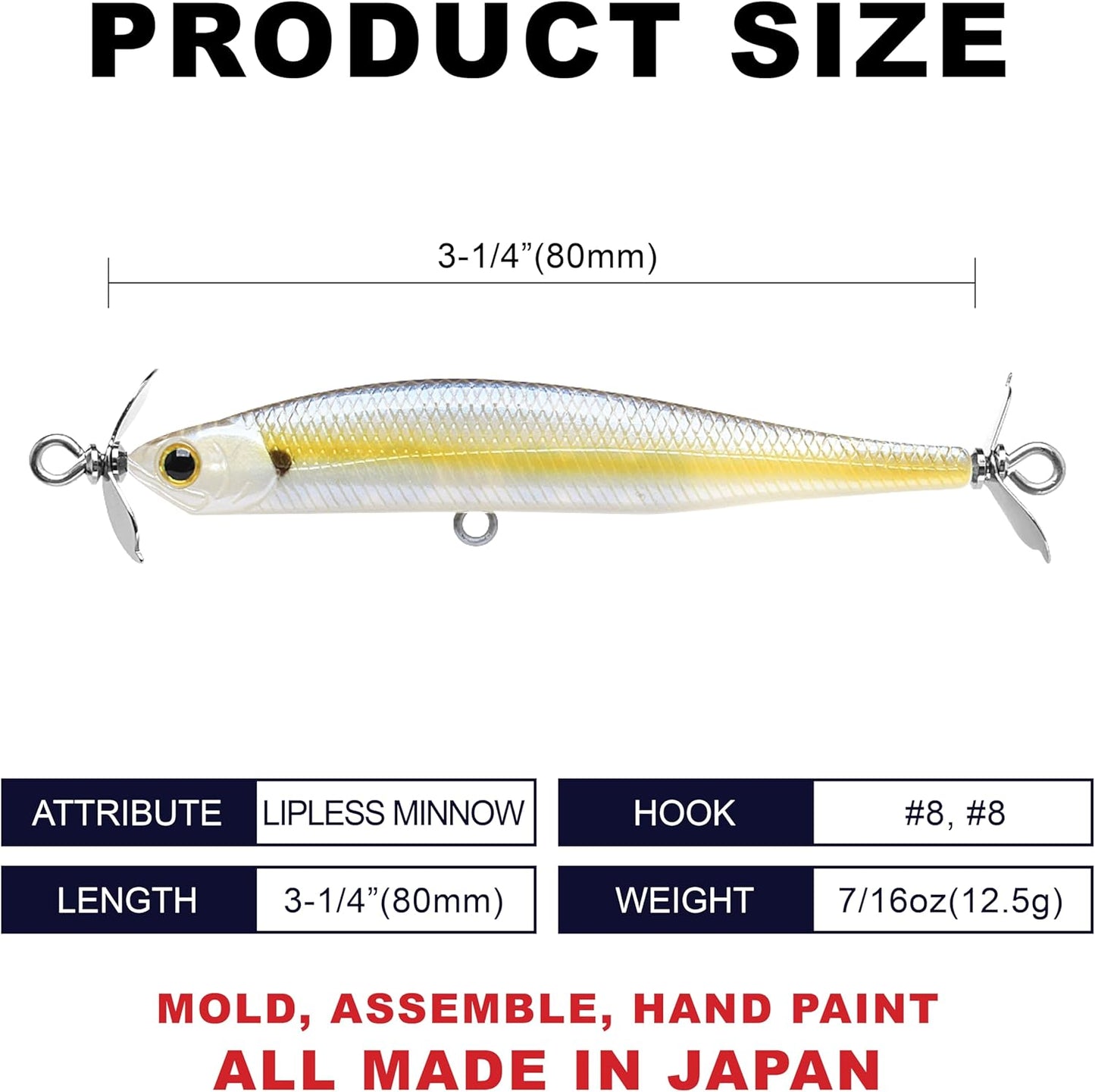 LUCKY CRAFT Screw Pointer 80, Freshwater Bass Fishing Lure, Jerkbait, Smallmouth, Walleye, Sinking, Tournament Winning, Spy Bait, Fishing Gear, Fishing Accessories, Tackle