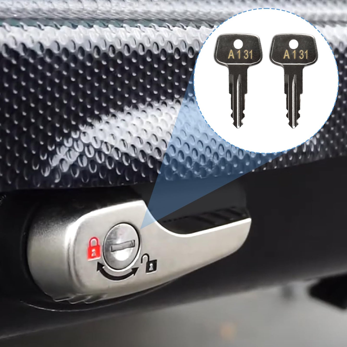 A131 SKS roof Rack Key,Yakima Replacement Key,Replacement Keys for Yakima SKS Ski,Roof,Cargo Box,Carrier Racks and Crossbars with Code Series A131[2 Pack]