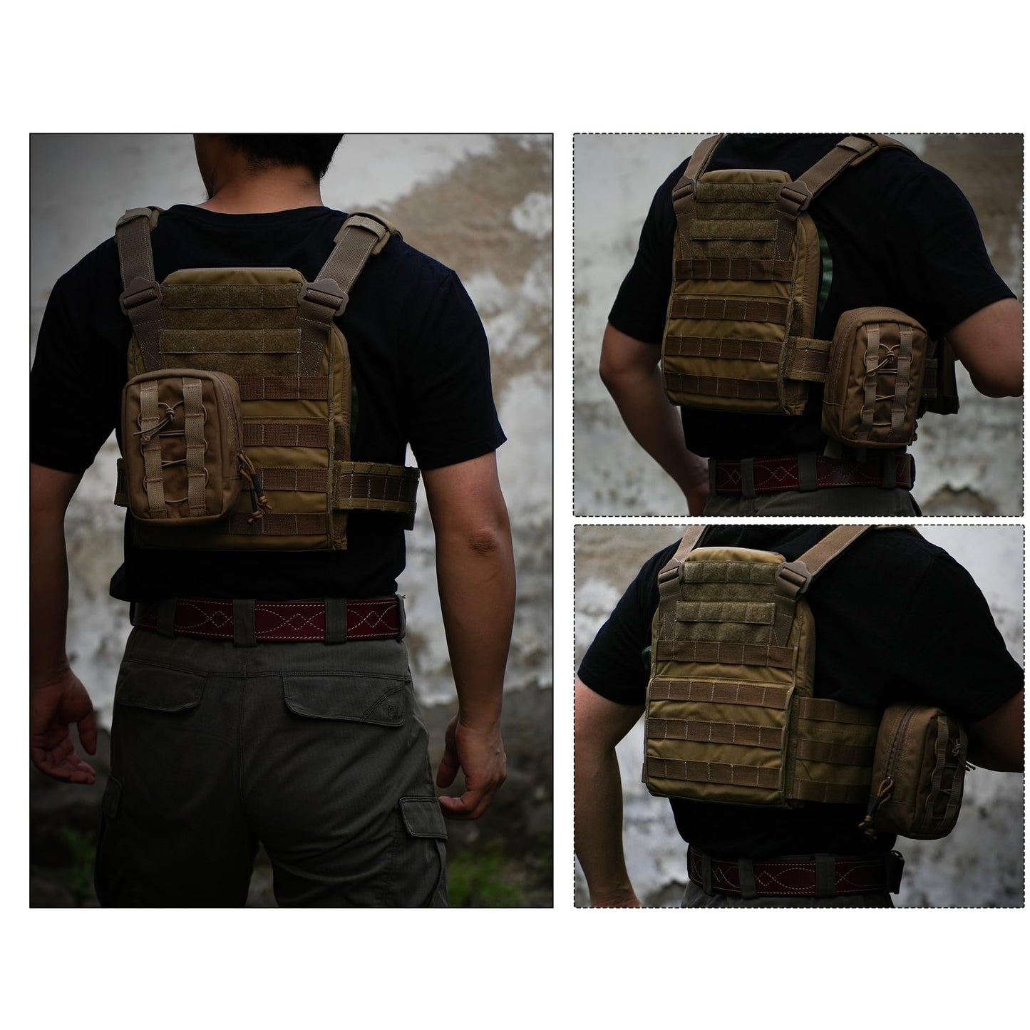 CLTAC Tactical Pouch Utility MOLLE Admin Pack Military Medical EMT IFAK Organizer EDC Tool Pocket with 500D Nylon YKK