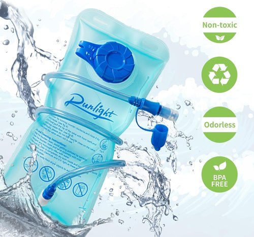 Runlight Hydration Bladder,1.5L Water Bladder for Hiking Backpack Leak-Proof Water Reservoir BPA Free Hydration Bag for Biking Running Camping