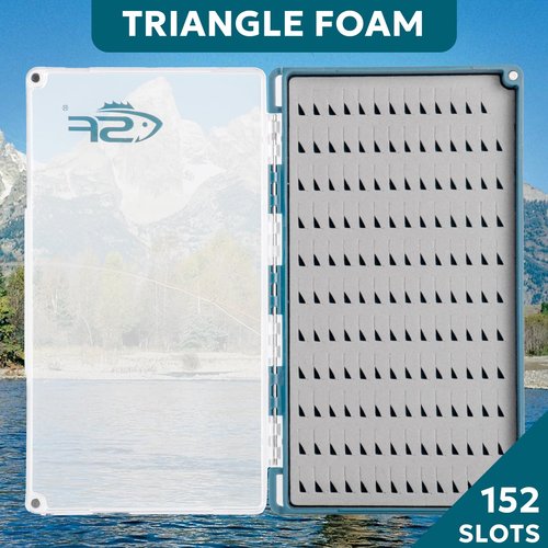 SF Fly Fishing Box Magnetic Closure Easy Grip Foam PC Material Clear Lid Trout Flies Fly Box For Nymphs and Streamers Fly Box Liner