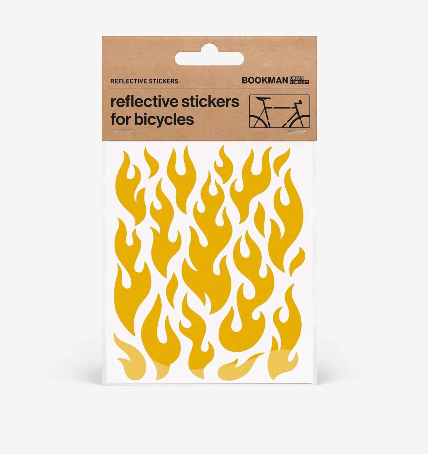 Reflective Stickers Flames Yellow