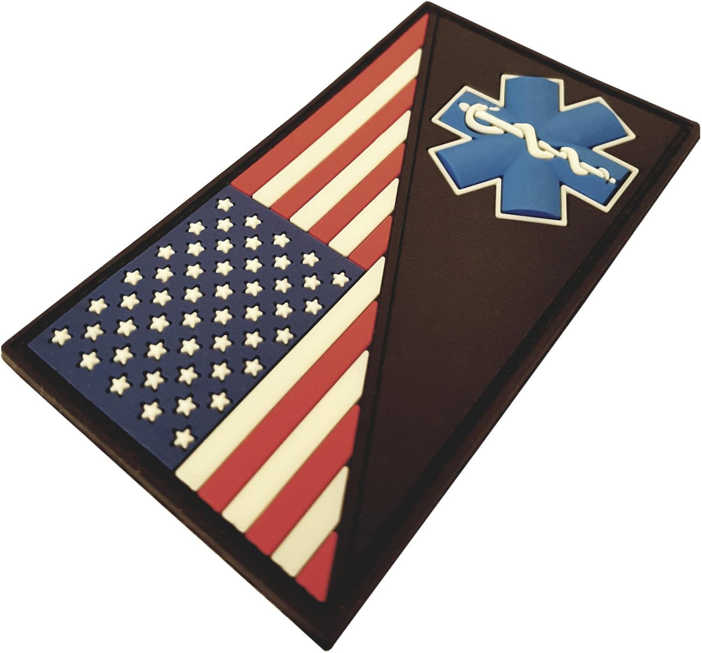 American Flag Medic PVC EMS Patch - Compatible with Velcro, Glow Dark