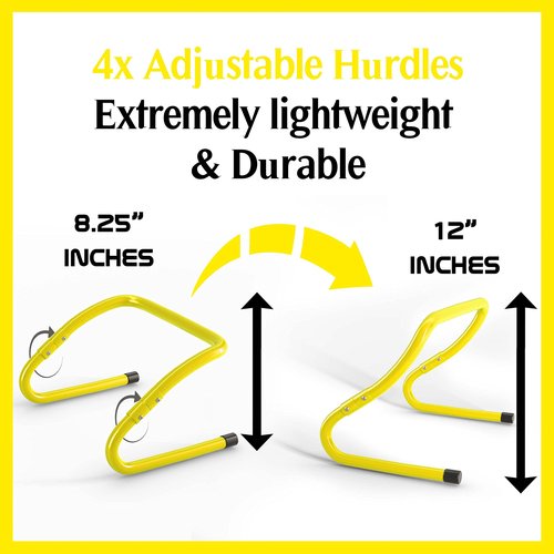 STUHOO Agility Training Equipment Set | Soccer Training Equipment for Kids Youth | Agility Ladder Speed Training Equipment with Bag | Football Training Equipment with Speed Hurdles, Cones for Footwork