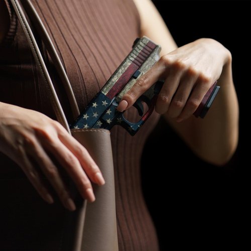 GunSkins Precut Pistol Skin for Glock 43 - Compatible with Airsoft AEG BB Gun - Vinyl Gun Wrap - Easy to Install - 100% Waterproof - Matte Finish - Made in USA - GS America