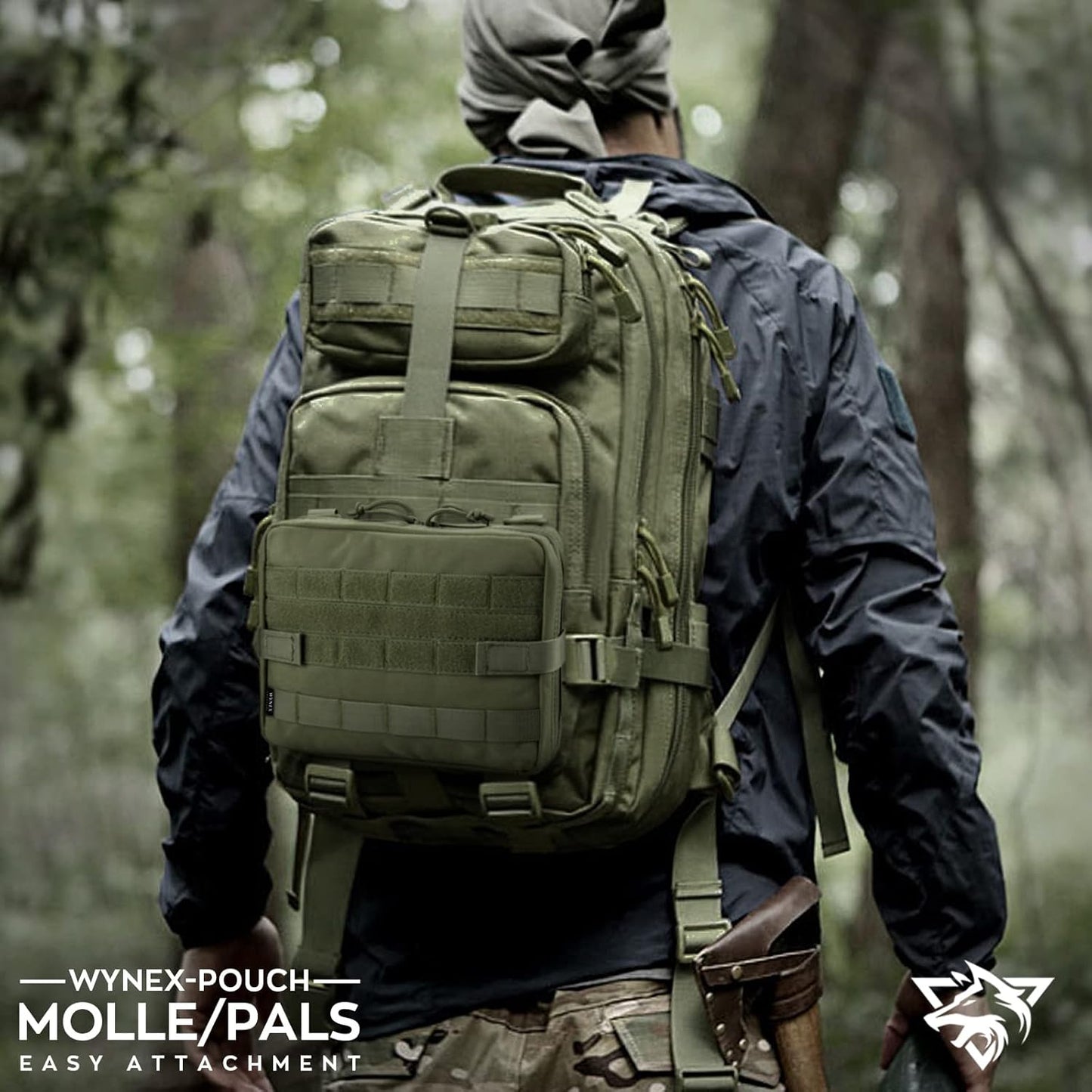 WYNEX Tactical Admin Molle Pouch, Medical EDC EMT Utility Bag Shell Design Attachment Pouches 1000D Nylon Hiking Belt Bags