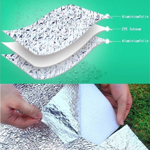 YYET Camping Mat Foam Foil Blanket for Camping Foam Pad Insulating Foil Mat Sleeping Tent Pad Thermal Mattress Mat Pad Waterproof Aluminum Camping mat Reflecting Heat (59 * 78.74" -1.5X2M)