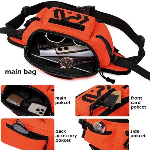CamGo Tactical Fanny Pack for Men Women Expandable Military Waist Bag Hip Belt Bumbag Utility Bags for Hiking Climbing Fishing (#01-CP Black)
