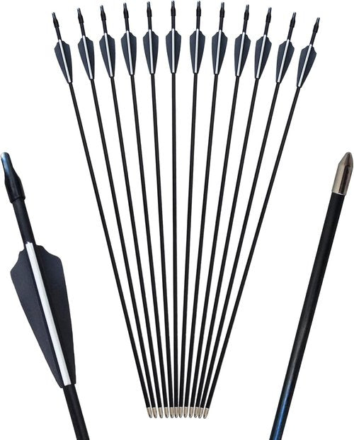 GPP 28-inches Fiberglass Archery Target Arrows - Practice Arrow or Youth Arrow for Recurve Bow