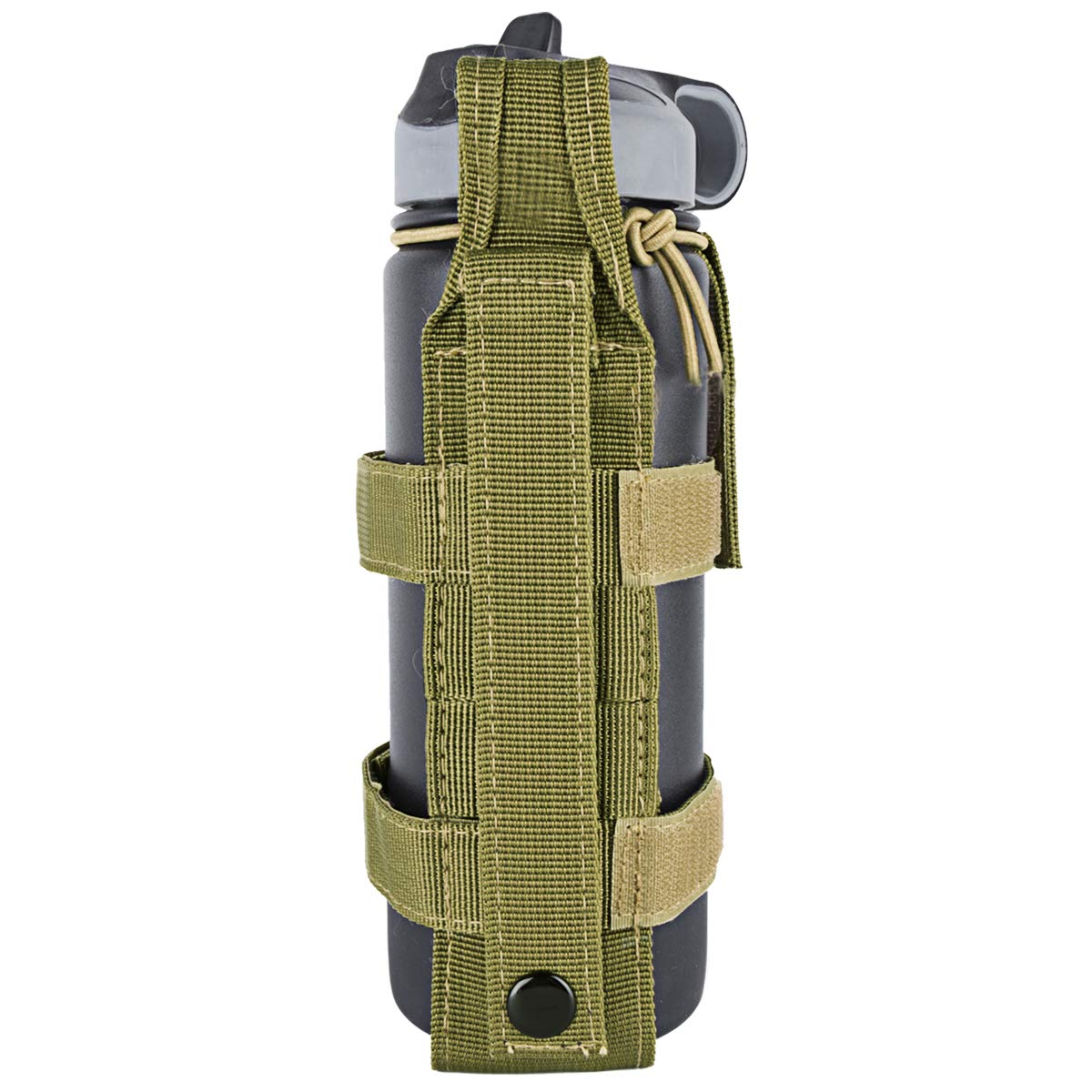 IronSeals 2 Pack Adjustable Tactical Water Bottle Holder Molle Portable Belt Bottle Carrier for Most 16 oz -32 oz/ 500 ML-1000 ML Bottle