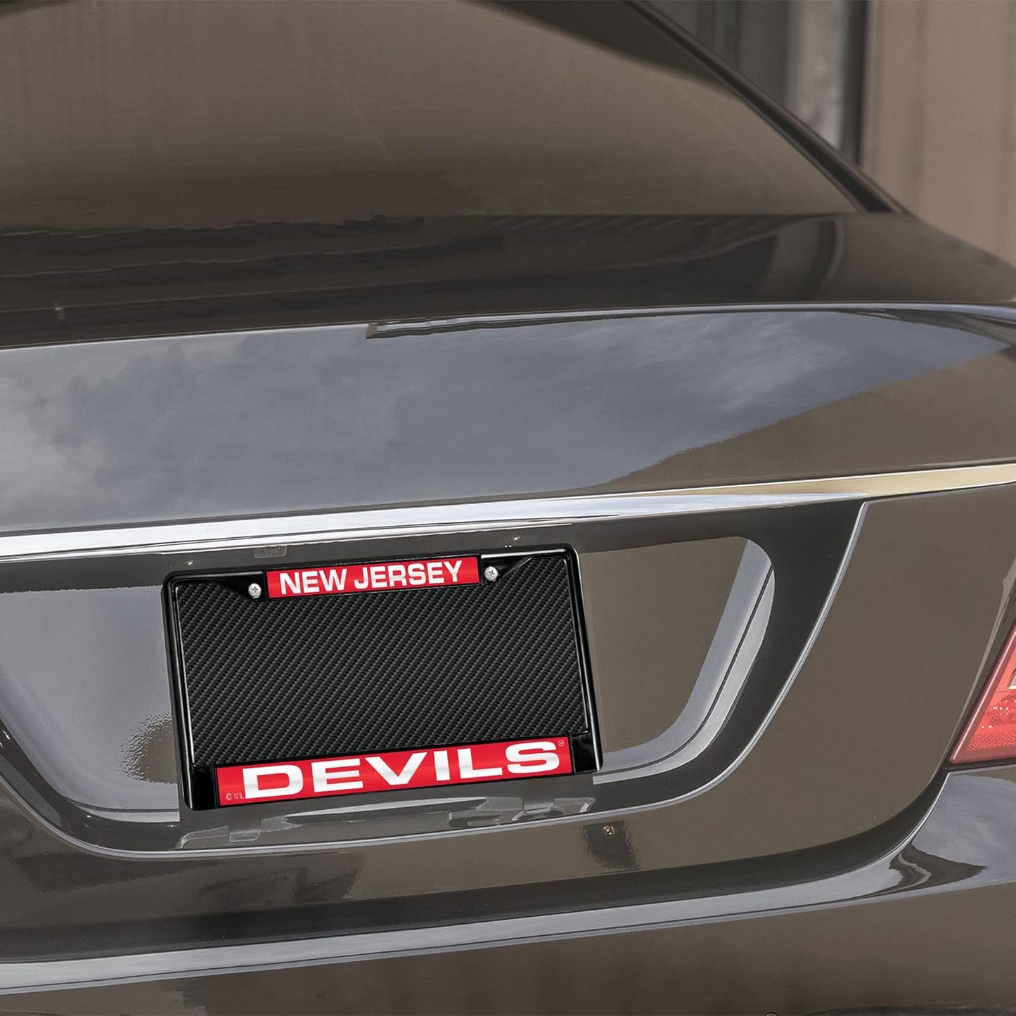 NHL Detroit Red Wings Laser Cut Chrome Frame - 12" x 6" Car Accessory