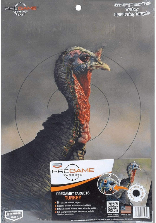 Birchwood Casey Pregame 12X18 Turkey Reactive Target 8 Pack