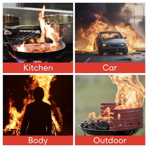 KP Emergency Fire Blanket - 4 Pack 40” x 40” - Be a Hero & Save Your Home - Fire Suppression Blanket for Kitchen, Fire Blanket for Home and Kitchen, Fiberglass Fire Blanket