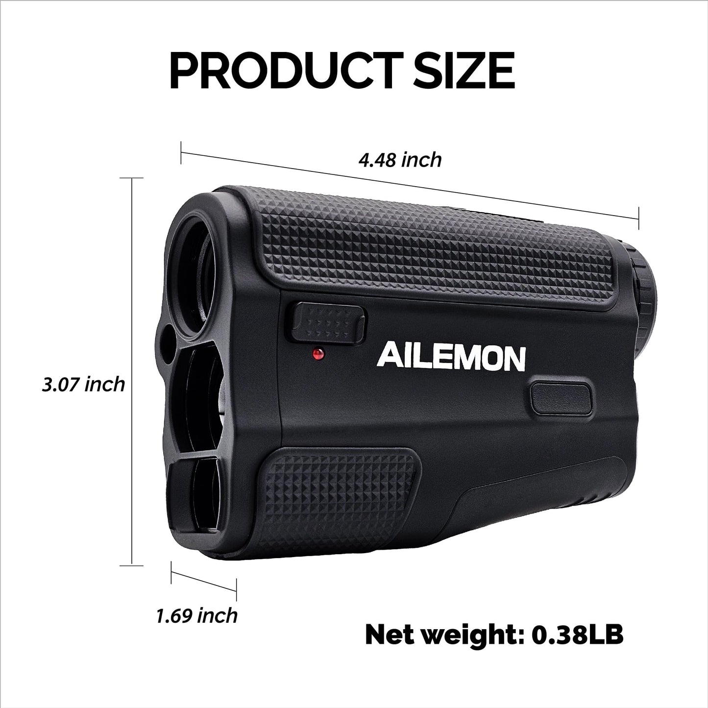 AILEMON Golf Laser Rangefinder Hunting Range Finder 900Y Fast Focus High-Precision Continuous Scan Flag Pole Locking Vibration Function Slope Mode Range Finder