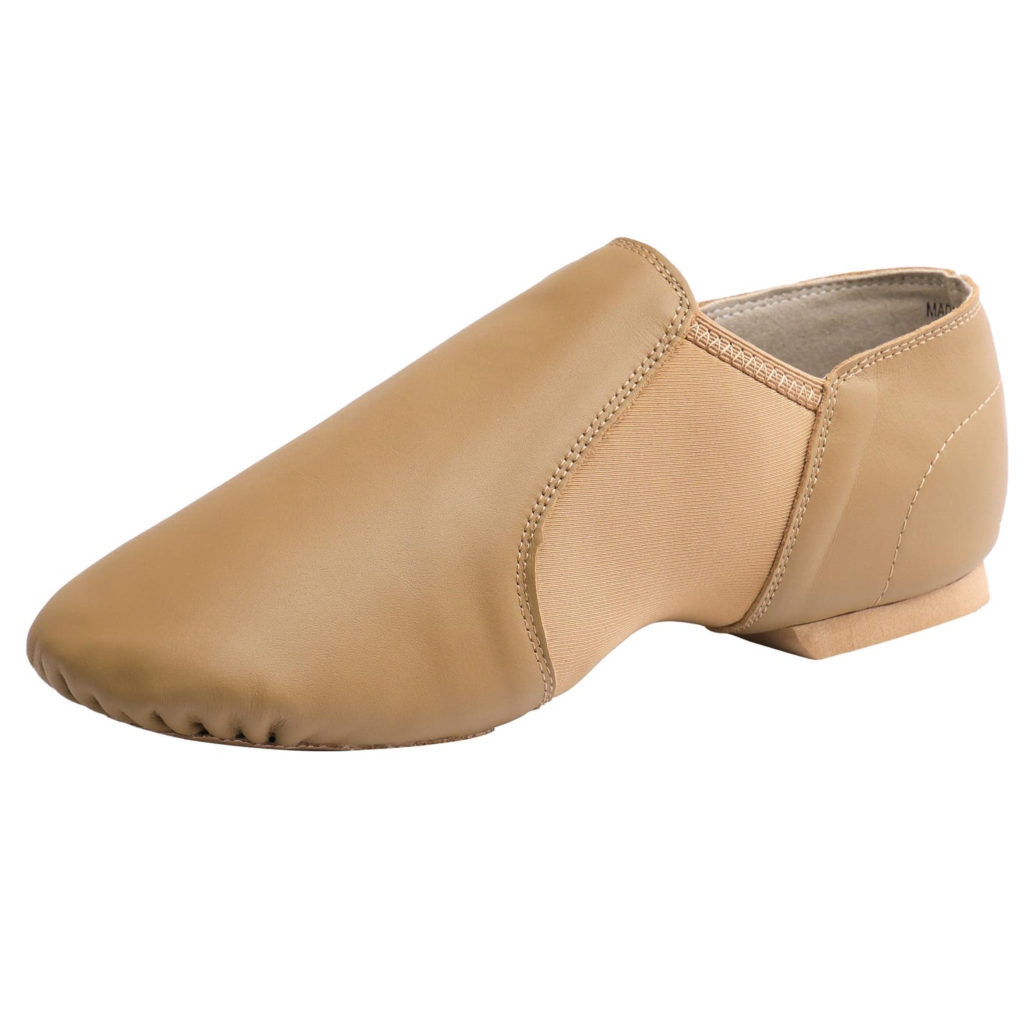 Linodes (Tent Leather Upper Jazz Shoe Slip-on for Women and Men's Dance Shoes Brown 13M