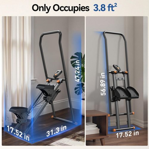 Niceday Steppers for Exercise at Home, Stair Stepper/Climber with Handlebar, Stair Master with 300LBS Loading Capacity