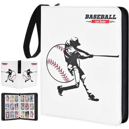 ProCase 9-Pocket Baseball Card Binder Fits 900 Cards, Sport Trading Card Album Book with 50 Sleeves for Baseball Colletible Card Holder -Large