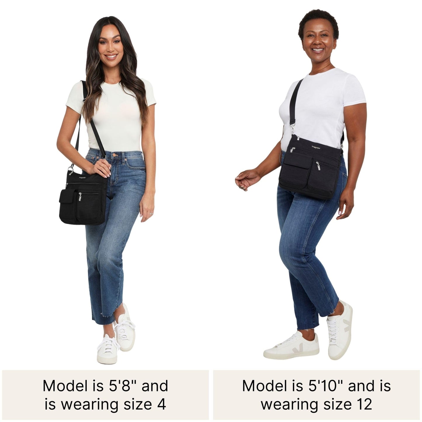 Baggallini Womens Modern Everywhere Slim Crossbody cross body handbags, French Navy, One Size US