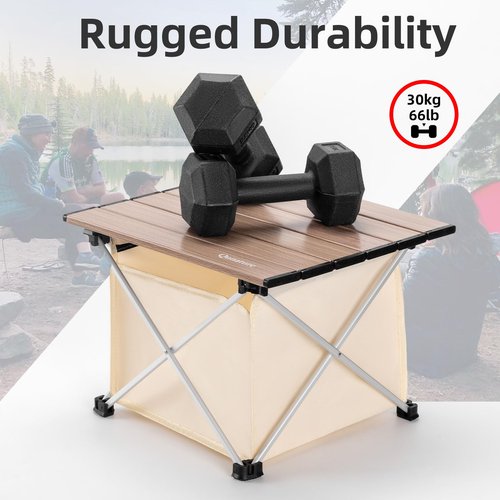 QUNATURE Portable Camping Table Folding Beach Table Ultralight Aluminum Camp Table with Storage Bag for Beach Hiking Backpacking Fishing Picnic
