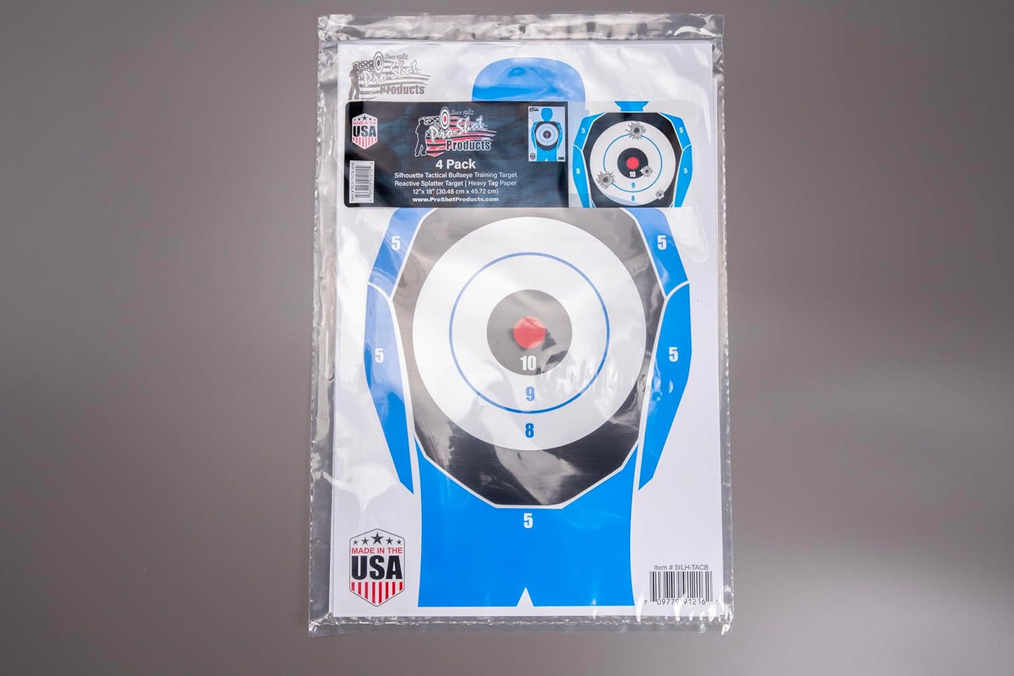 Pro-Shot Silhouette Paper & Tactical Targets: High Contrast Training & Practice Shooting Targets – Heavy Paper, Reactive Splatter & Weatherproof Options – Made in USA (Multi-Pack Choices)