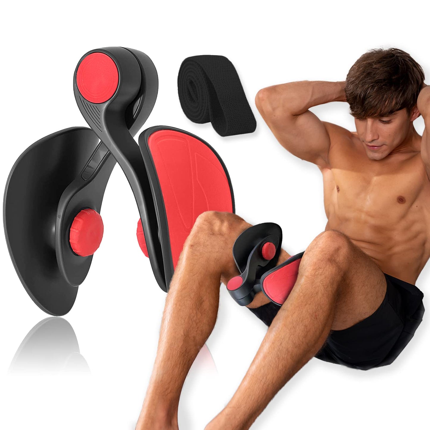 35lb Kegel Exerciser Pelvic Floor Muscle Exercise Devices Inner Thigh Trainer Workout Equipment Train for Home Hip Under Desk Exercise Men Women Black with Band