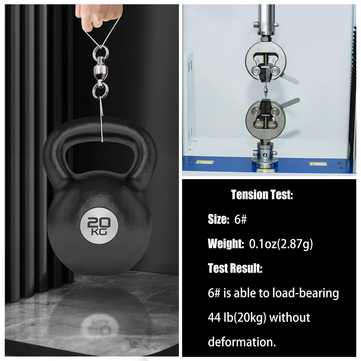 FishTrip Fishing Swivels with Split Rings, 25pcs Ball Bearing Swivel Speed Clips Stainless Quick Change Connector for Saltwater (Size 0)