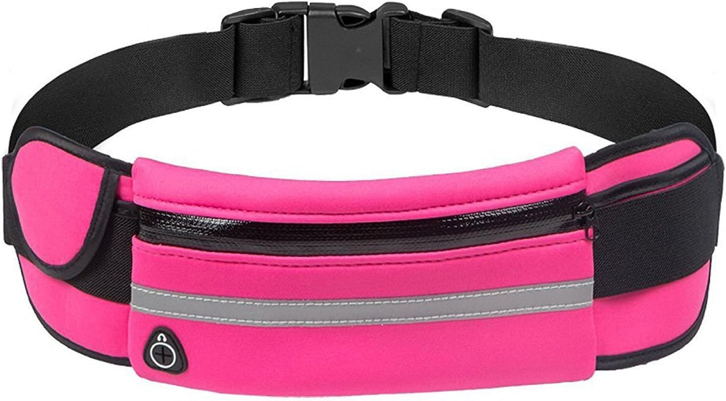 Running Belt Waist Pack - Water Resistant Runners Belt Fanny Pack for Hiking Fitness – Adjustable Running Pouch for Phones iPhone Android