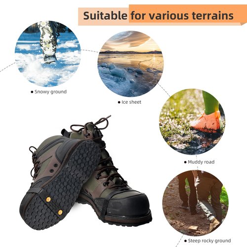 Ice Snow Grips for Boots Shoes, Women's High Heels, Anti-Slip Rubber Traction Cleats for Walking on Snow and Ice, Easy to use for Hiking, Walking, Climbing, Jogging