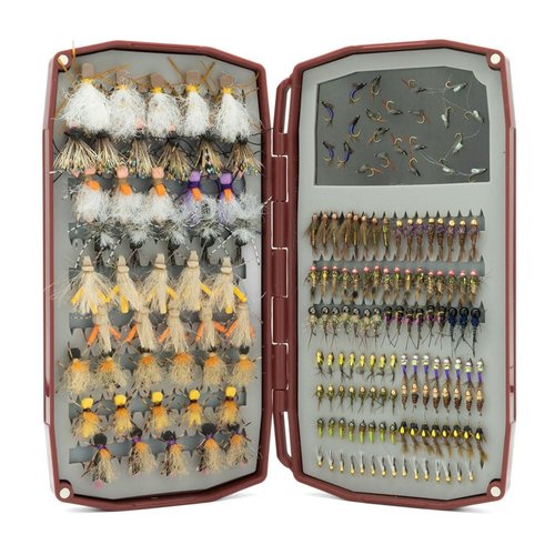 UMPQUA UPG Silicone Weekender Claret Fly Box - Lightweight Durable Versatile High-Capacity Secure Hold Quick-Loading Fly Storage Case - Fly Fishing Tackle Organizer - Large