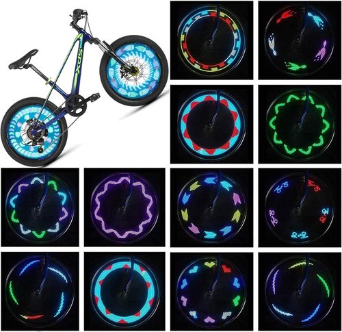 Bike Wheel Lights (2 Pack) - Waterproof LED Bicycle Spoke Lights - Bike Accessories - 30 Different Patterns Change - Great Gift for Adults Kids